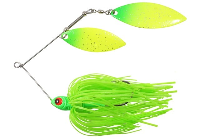 Northland Fishing Tackle Reed Runner Tandem Willowleaf spinnerbait in the Parakeet color