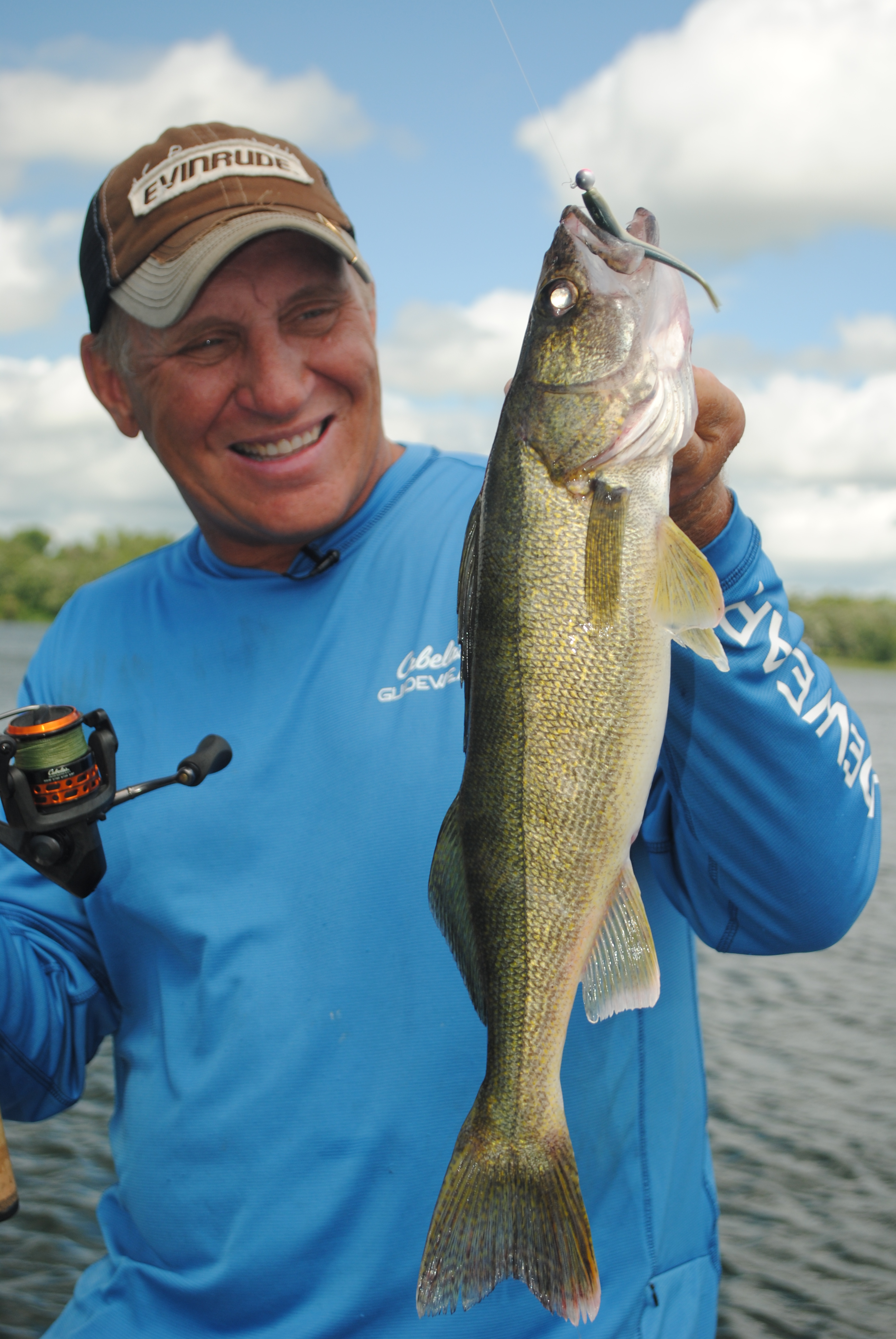 Mike Frisch catching walleye with a jig