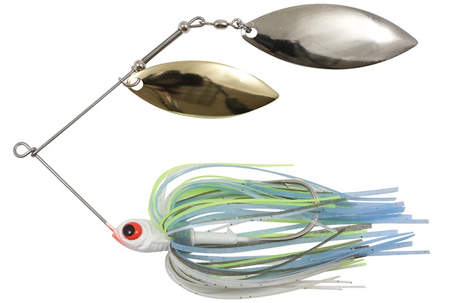 Northland Fishing Tackle Reed Runner Tandem Willowleaf spinnerbait in the Sexy Shad color