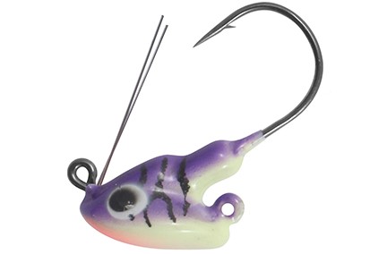 Weedless Stand-Up Fire-Ball Jig (UV Purple Tiger)