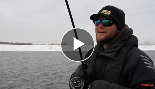 Midwinter River Walleye Fishing